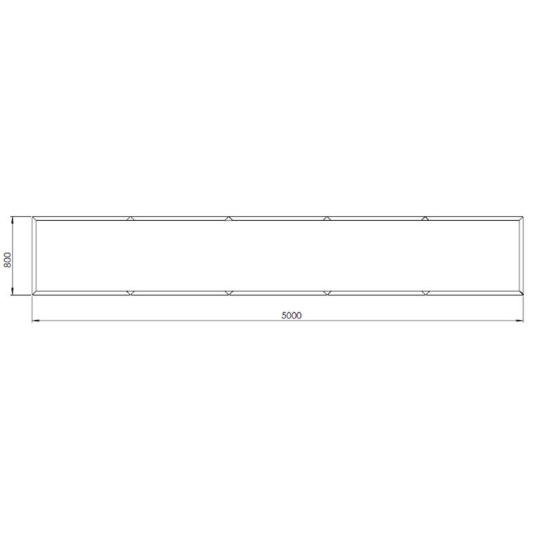Cortenteräksinen Kukkalaatikko Texas xxl 500 x 80 cm