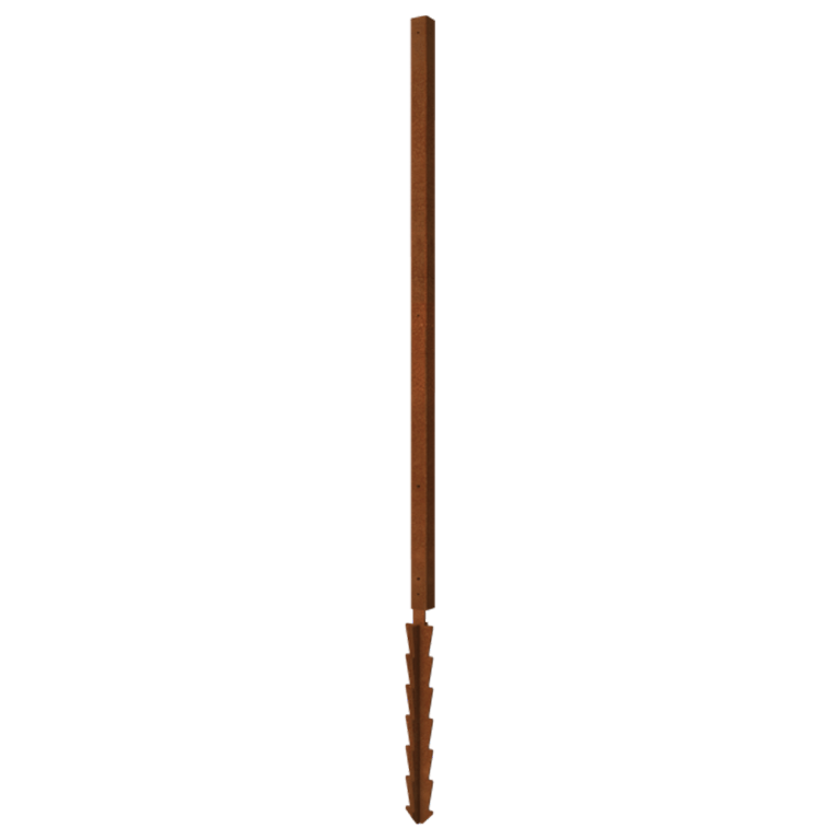 Corten-teräksinen pylväs maatappi kulma 190 x 6 x 6 cm