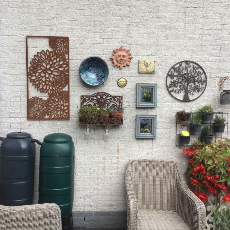 Corten-terästä seinäkoristeet Kukka 2.0
