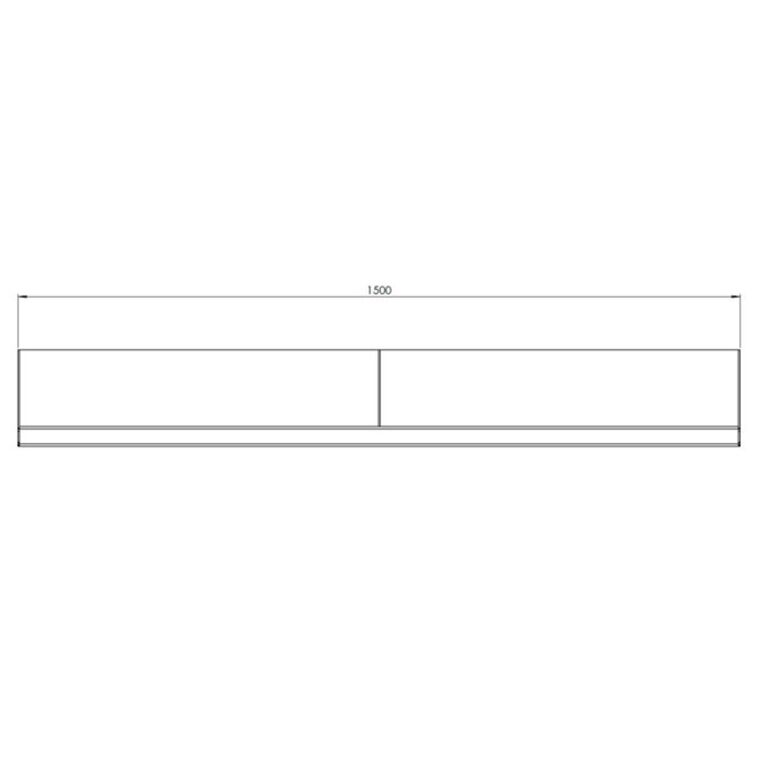 Corten-teräksinen tukimuuri suora 150 cm (korkeus 40 cm)