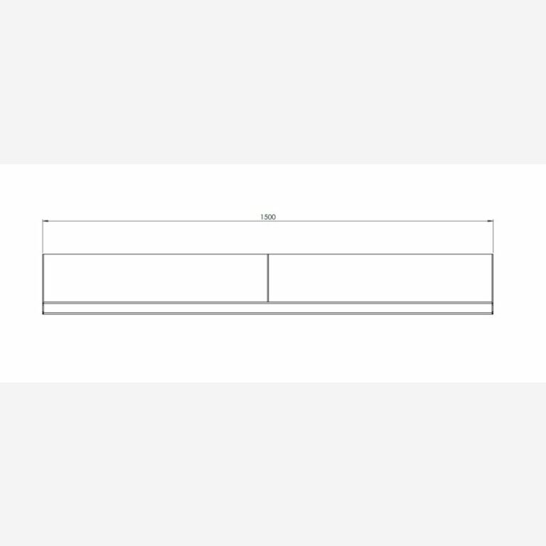 Jauhemaalipinnoitettu teräksinen tukimuuri suora 150 cm (korkeus 60 cm)