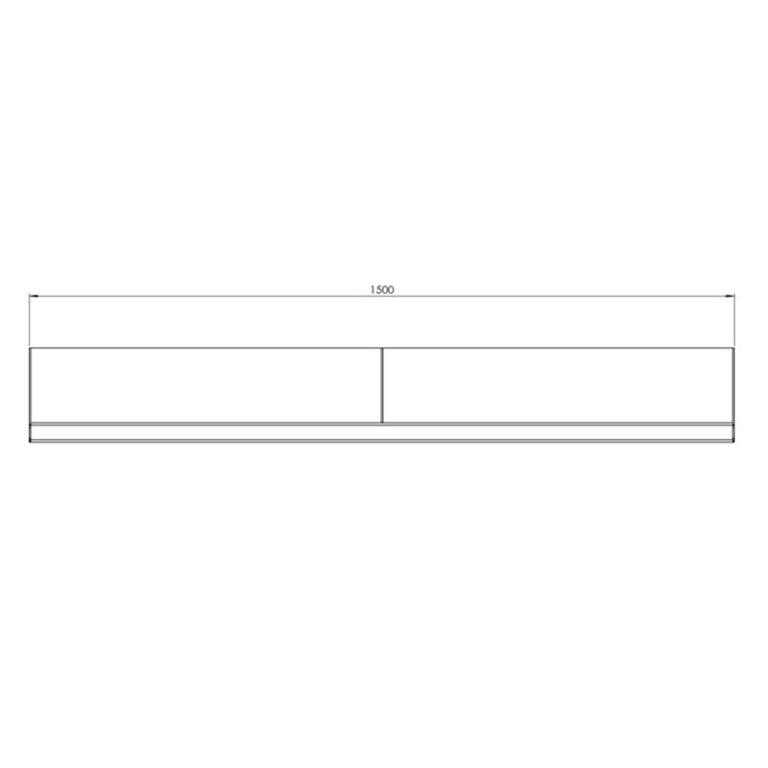 Corten-teräksinen tukimuuri suora 150 cm (korkeus 30 cm)