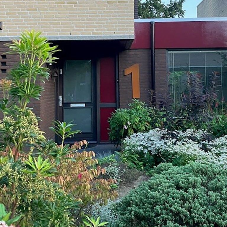 Corten-teräksinen talonumero 1 - 80 cm