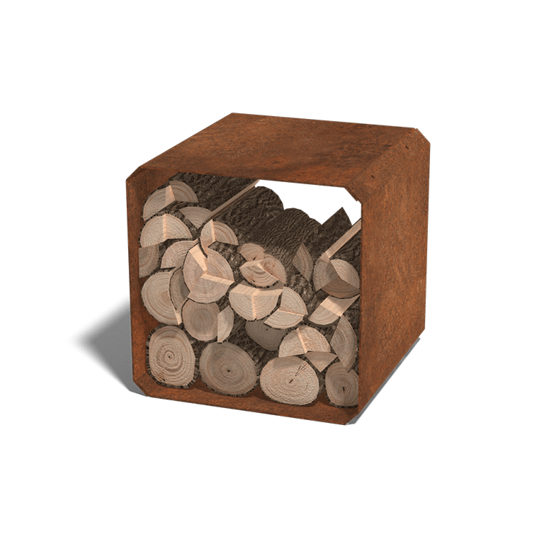 Corten-teräksinen puuteline Colorado - 1 kpl