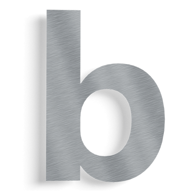 Ruostumatonta teräksinen talonumero b - 43,1 cm