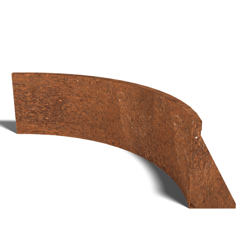 Corten-teräksinen tukimuuri sisäkaarre 100 x 100 cm (korkeus 40 cm)