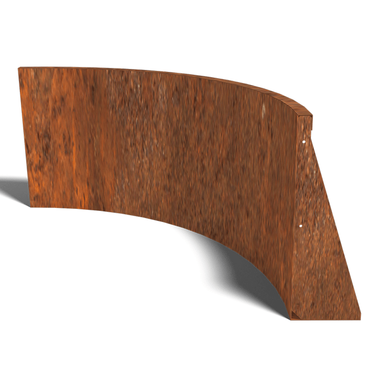 Corten-teräksinen tukimuuri sisäkaarre 100 x 100 cm (korkeus 60 cm)