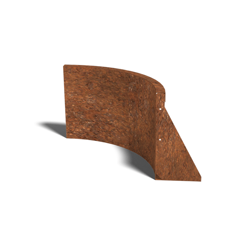 Corten-teräksinen tukimuuri sisäkaarre 50 x 50 cm (korkeus 40 cm)