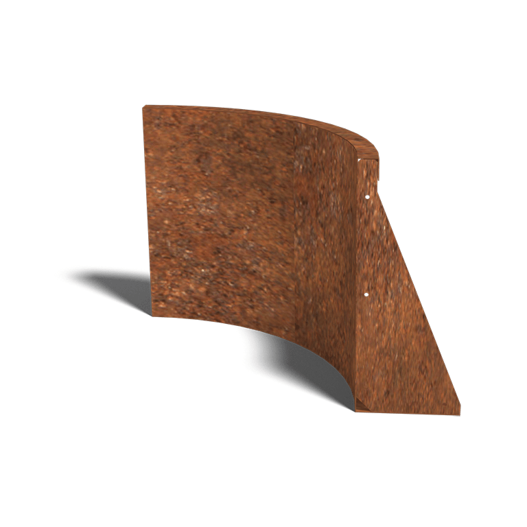 Corten-teräksinen tukimuuri sisäkaarre 50 x 50 cm (korkeus 50 cm)
