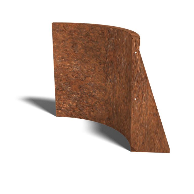 Corten-teräksinen tukimuuri sisäkaarre 50 x 50 cm (korkeus 60 cm)