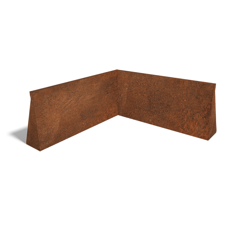 Corten-teräksinen tukimuuri sisäkulma 100 x 100 cm (korkeus 50 cm)