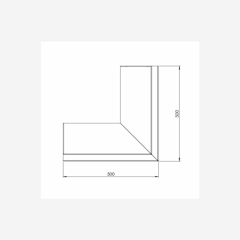 Corten-teräksinen tukimuuri ulkokulma 50 x 50 cm (korkeus 50 cm)