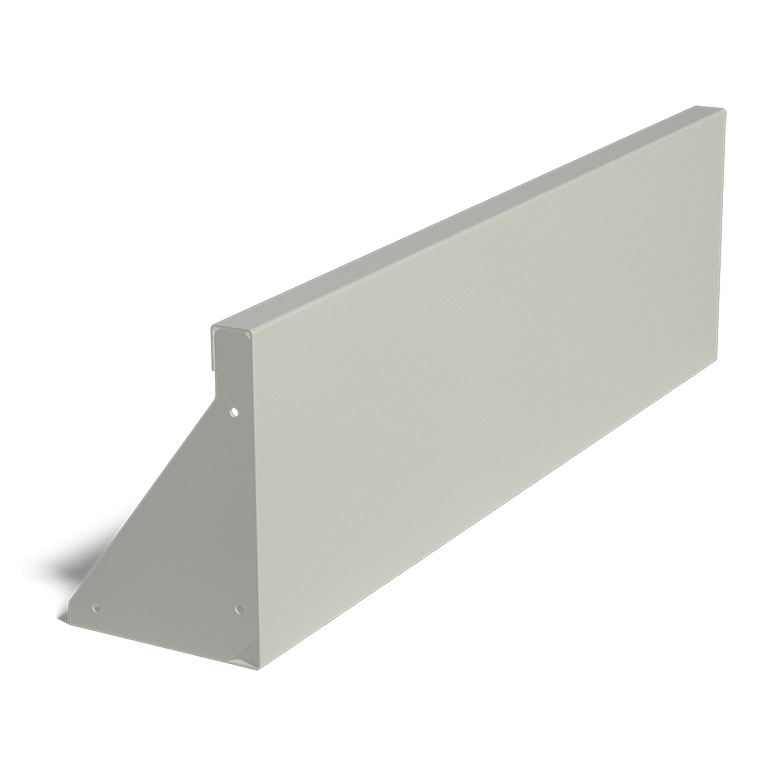 Jauhemaalipinnoitettu teräksinen tukimuuri suora 100 cm (korkeus 30 cm)