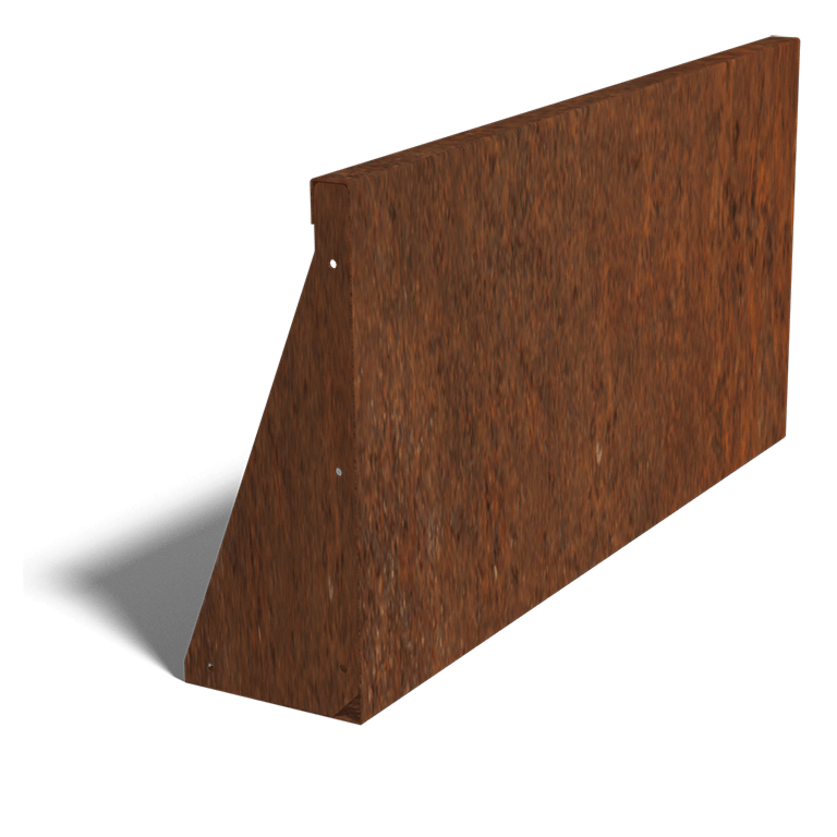 Corten-teräksinen tukimuuri suora 100 cm (korkeus 50 cm)