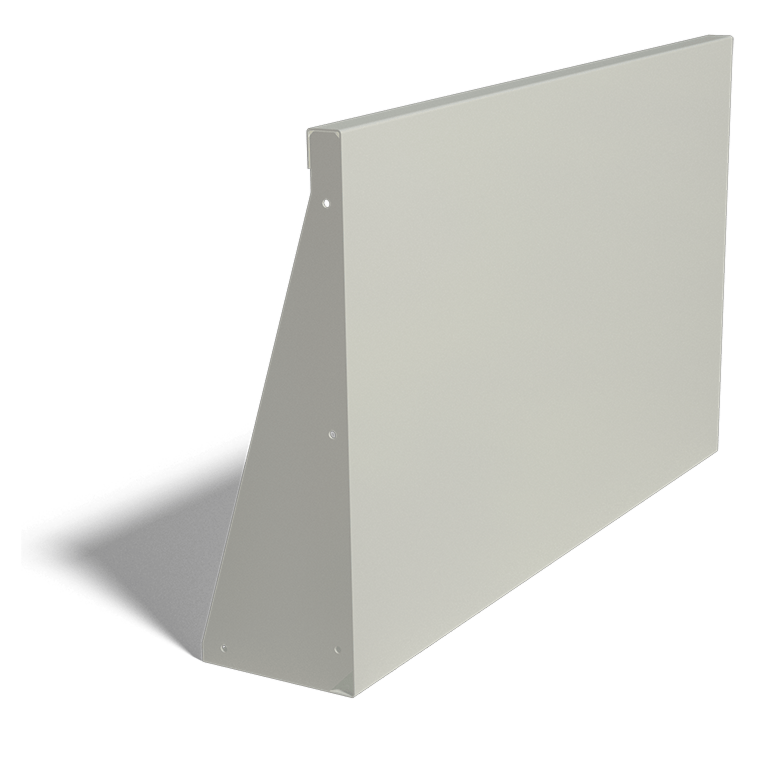 Jauhemaalipinnoitettu teräksinen tukimuuri suora 100 cm (korkeus 60 cm)