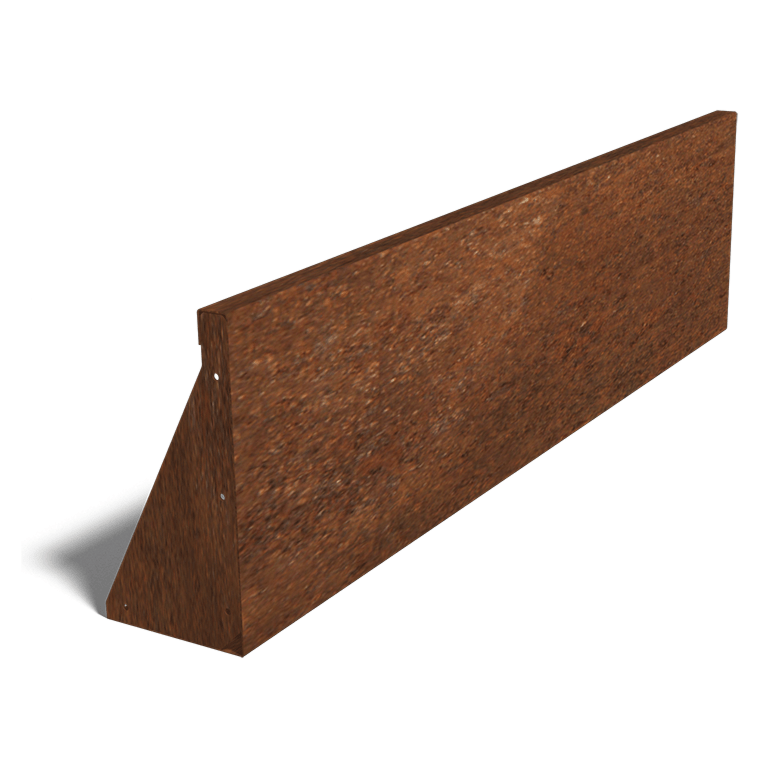 Corten-teräksinen tukimuuri suora 150 cm (korkeus 40 cm)