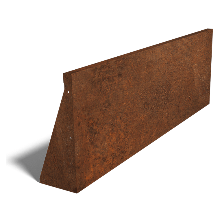 Corten-teräksinen tukimuuri suora 150 cm (korkeus 50 cm)
