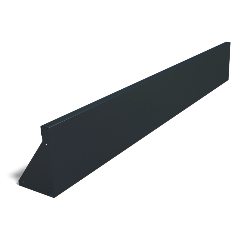 Jauhemaalipinnoitettu teräksinen tukimuuri suora 200 cm (korkeus 30 cm)