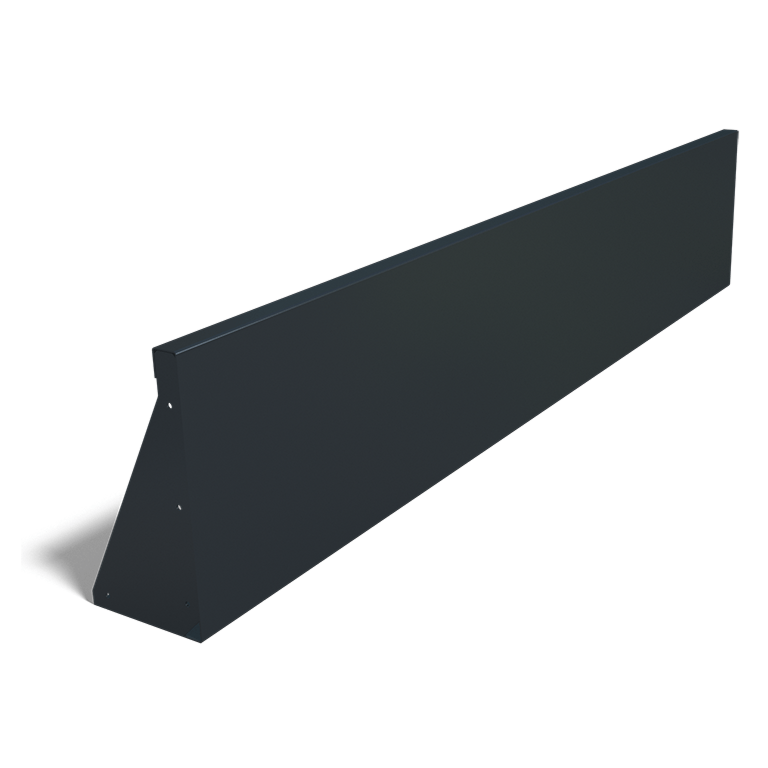 Jauhemaalipinnoitettu teräksinen tukimuuri suora 200 cm (korkeus 40 cm)