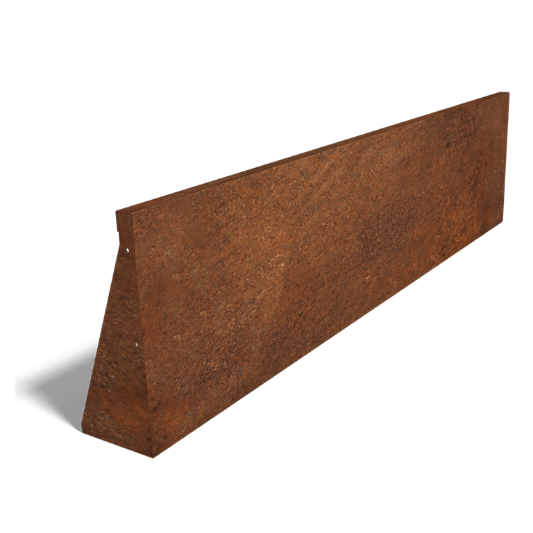 Corten-teräksinen tukimuuri suora 200 cm (korkeus 50 cm)