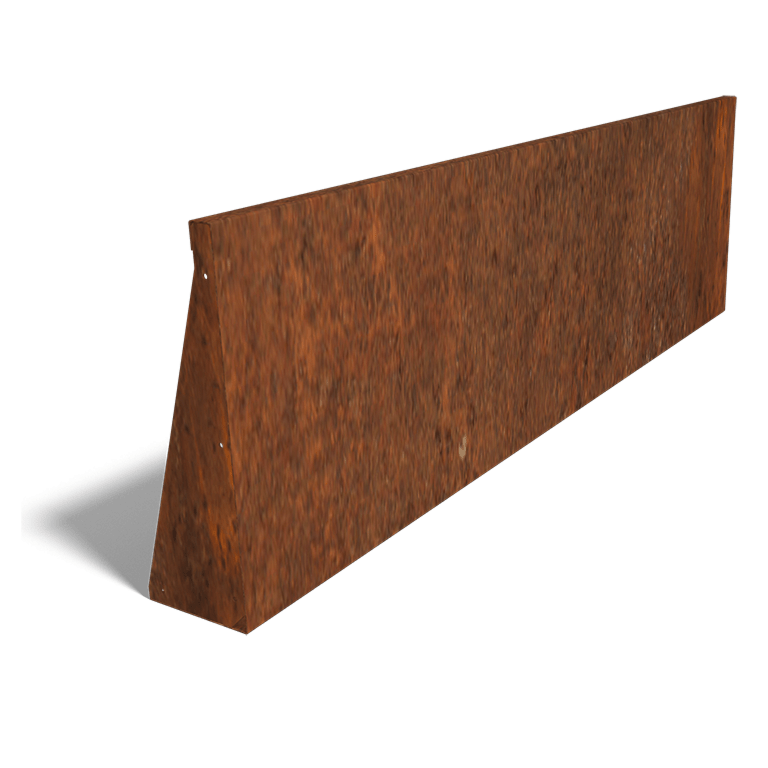 Corten-teräksinen tukimuuri suora 200 cm (korkeus 60 cm)