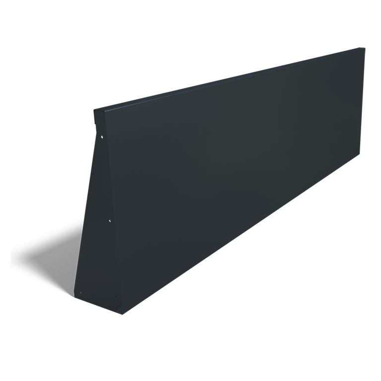 Jauhemaalipinnoitettu teräksinen tukimuuri suora 200 cm (korkeus 60 cm)