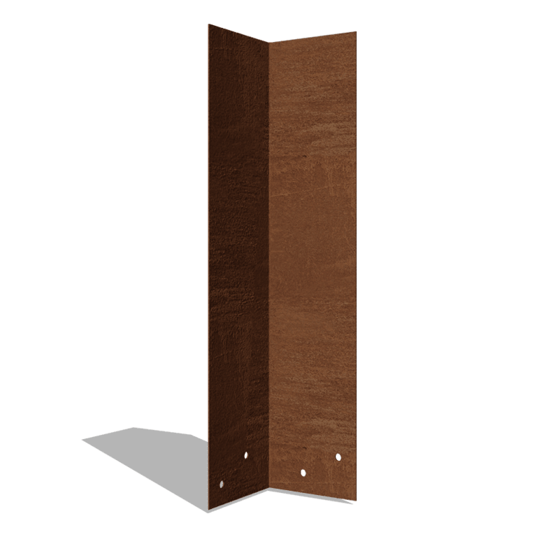 Liitoslevy corten-teräs 90º korkea XL 45 cm