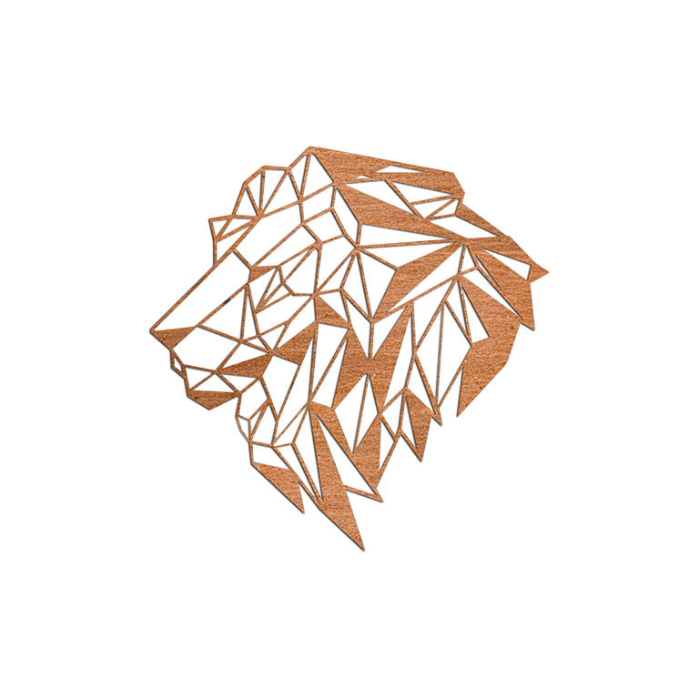 Corten-terästä seinäkoristeet Leijona 2.0