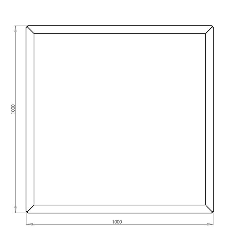 Jauhemaalipinnoitettu teräksinen istutuslaatikko Miami 100 x 100 cm