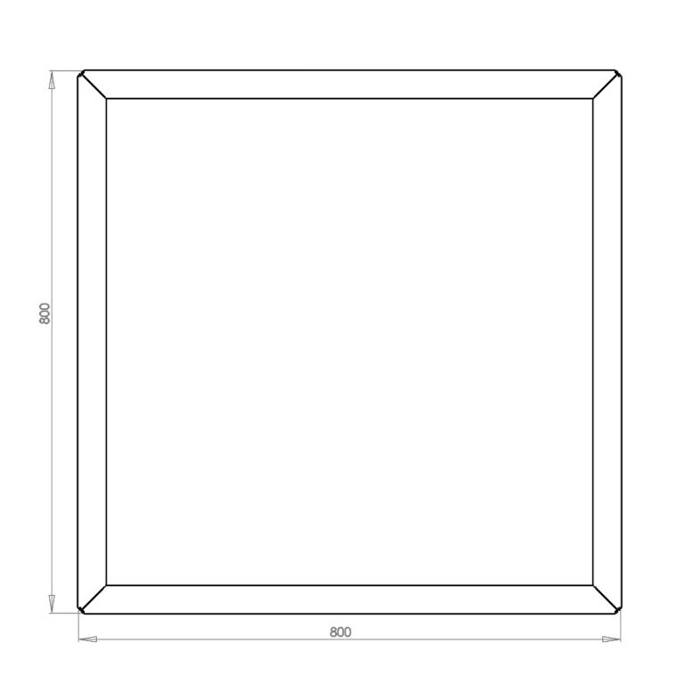 Jauhemaalipinnoitettu teräksinen istutuslaatikko Miami 80 x 80 cm