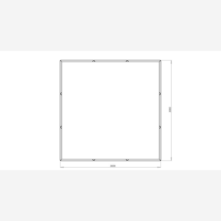 Cortenteräksinen Kukkalaatikko Miami xxl 300 x 300 cm