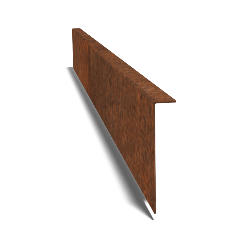 Corten-teräksinen puutarha reunus taitettu 12 cm (pituus 240 cm)