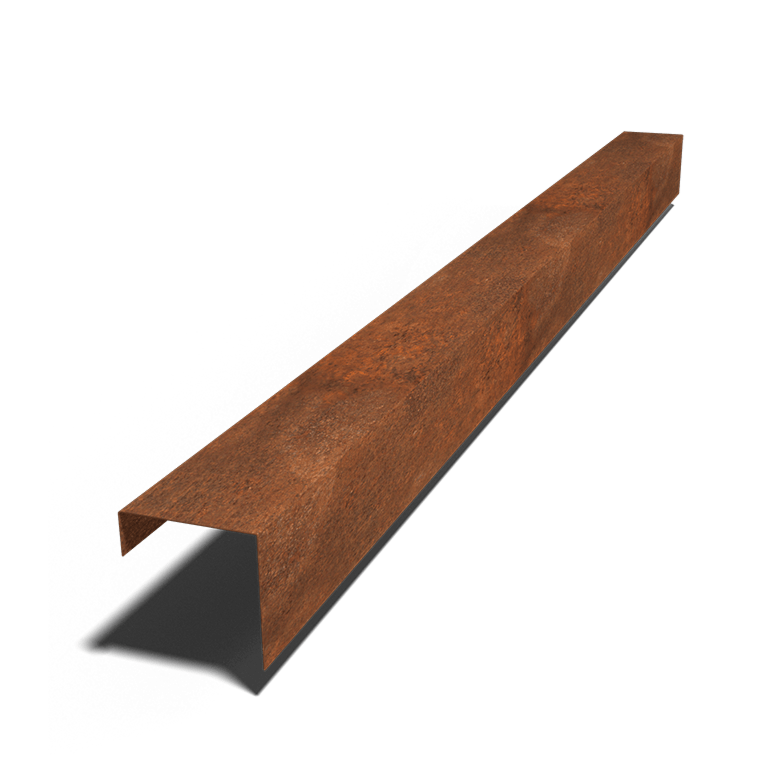 Corten-teräksinen u-profiili 15 x 15 x 5 cm (pituus 240 cm)