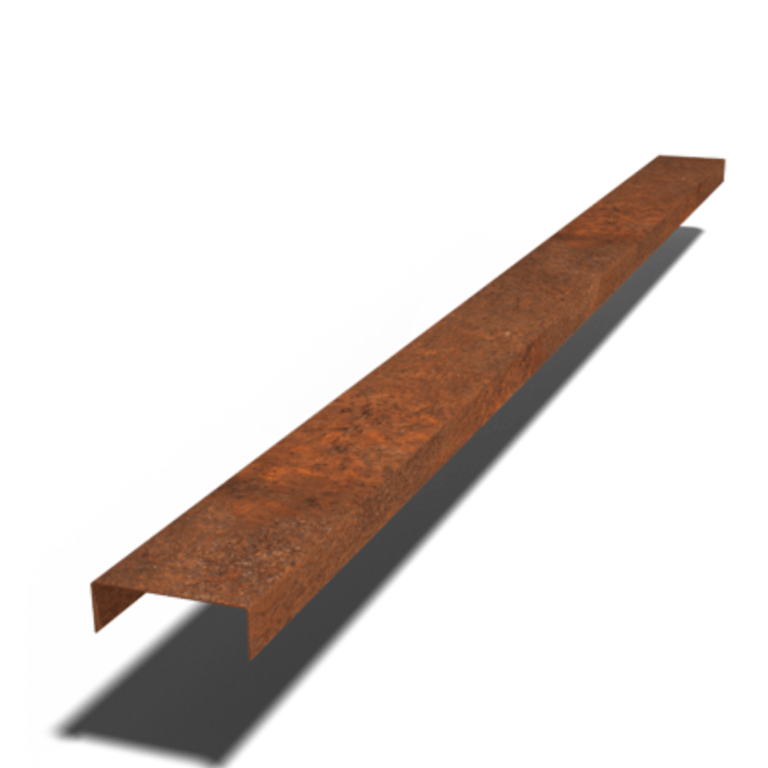Corten-teräksinen u-profiili 5 x 15 x 5 cm (pituus 240 cm)