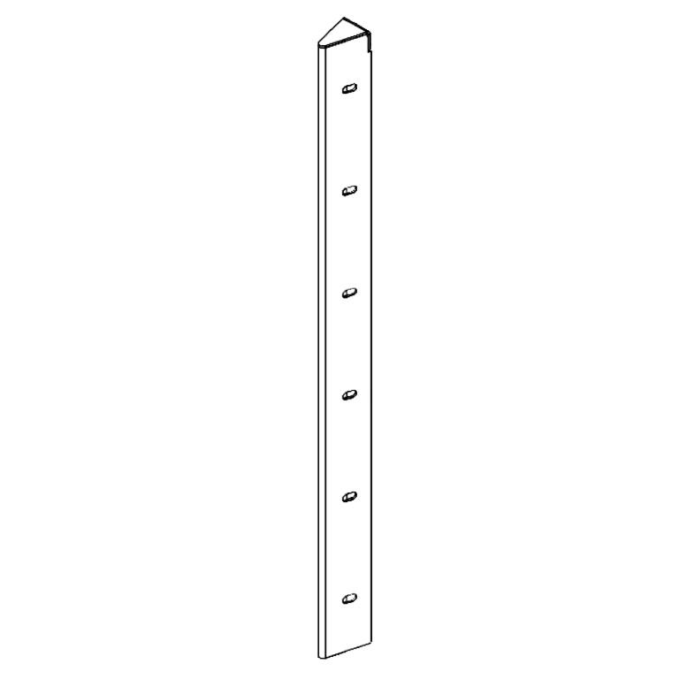 Kulmakappale Jauhemaalattu teräs 30° 60 cm
