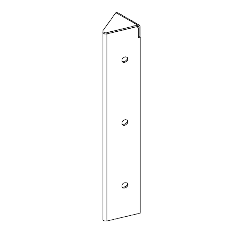 Kulmakappale corten-teräs 45° 30 cm