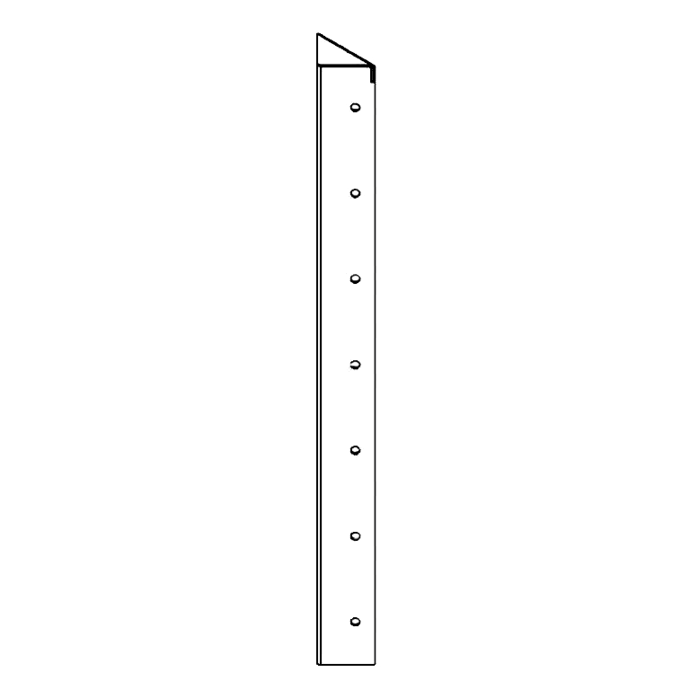 Kulmakappale corten-teräs 90° 70 cm
