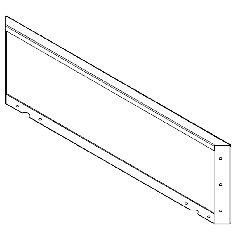 Jauhemaalipinnoitettu teräksinen paneeli 30 x 100 cm