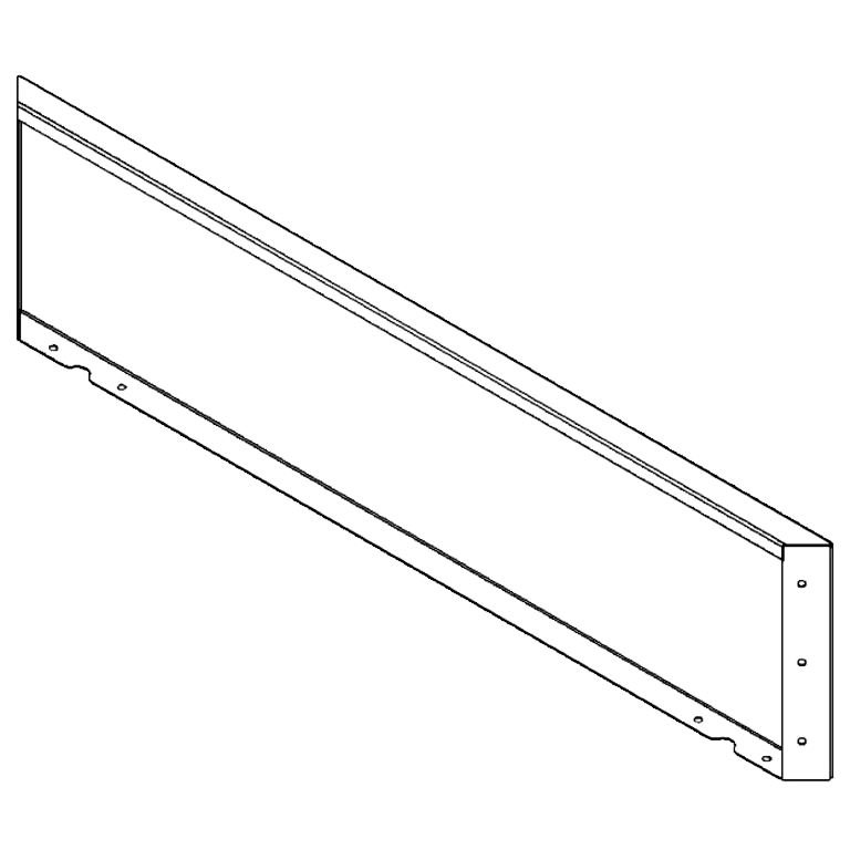 Jauhemaalipinnoitettu teräksinen paneeli 30 x 120 cm