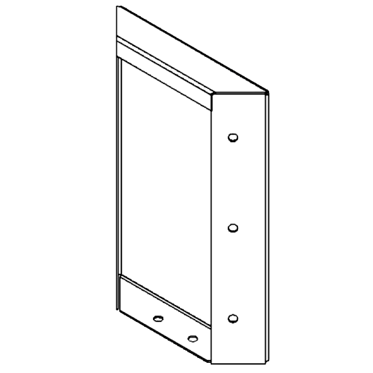 Jauhemaalipinnoitettu teräksinen paneeli 30 x 20 cm