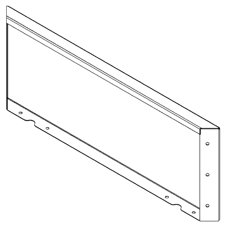 Jauhemaalipinnoitettu teräksinen paneeli 30 x 80 cm