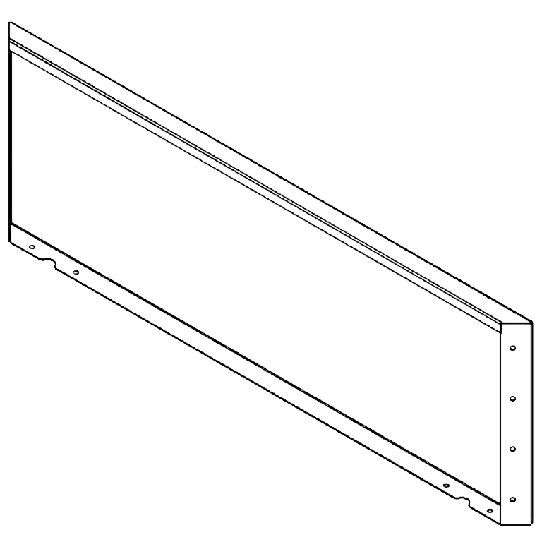 Jauhemaalipinnoitettu teräksinen paneeli 40 x 120 cm