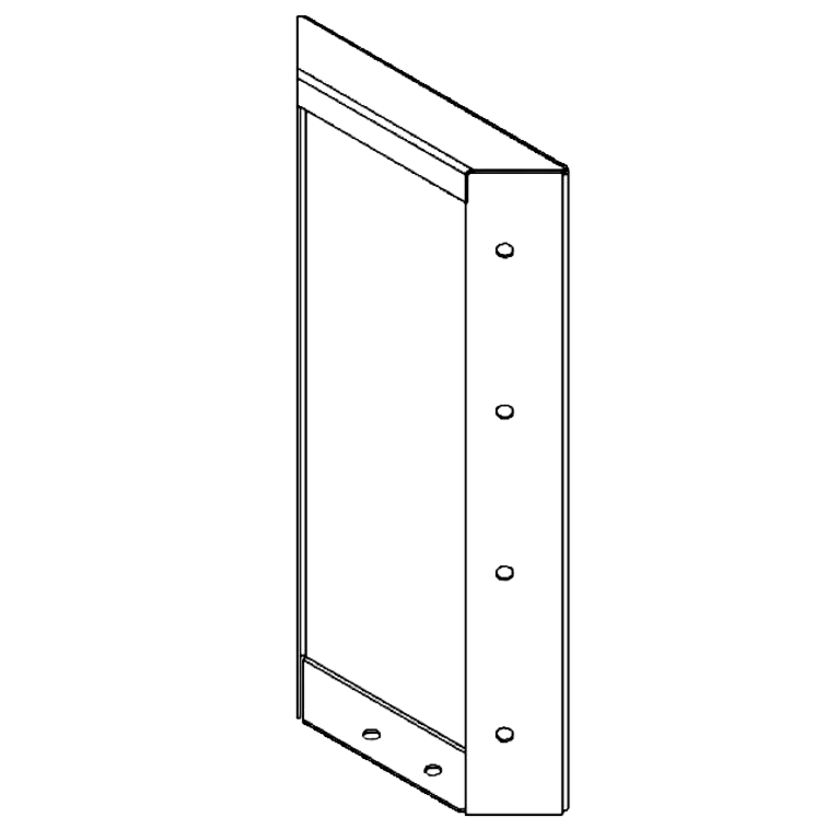 Jauhemaalipinnoitettu teräksinen paneeli 40 x 20 cm