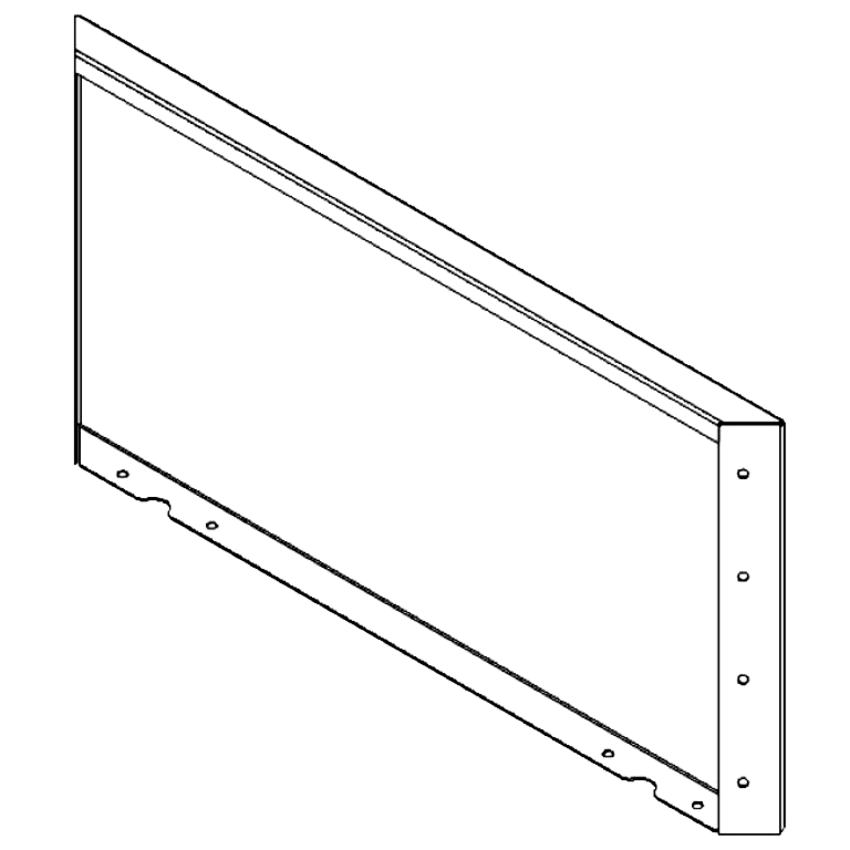 Jauhemaalipinnoitettu teräksinen paneeli 40 x 80 cm