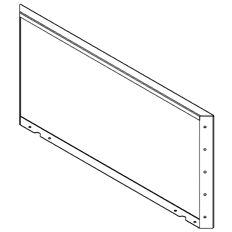 Jauhemaalipinnoitettu teräksinen paneeli 50 x 100 cm