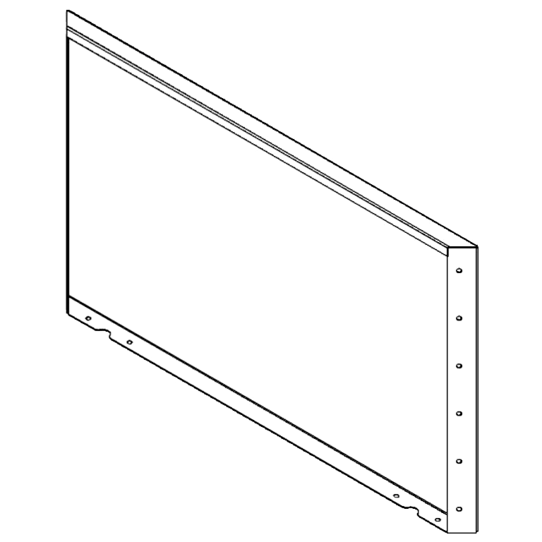 Jauhemaalipinnoitettu teräksinen paneeli 60 x 100 cm