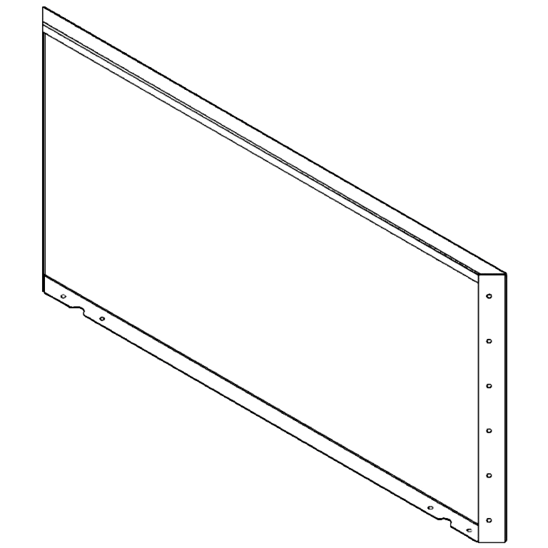 Jauhemaalipinnoitettu teräksinen paneeli 60 x 120 cm