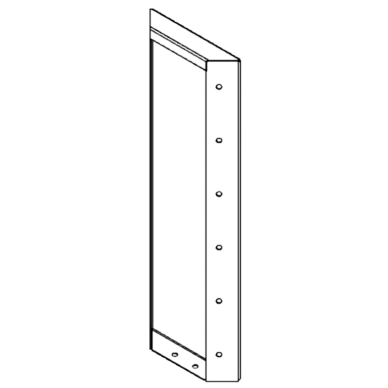 Jauhemaalipinnoitettu teräksinen paneeli 60 x 20 cm