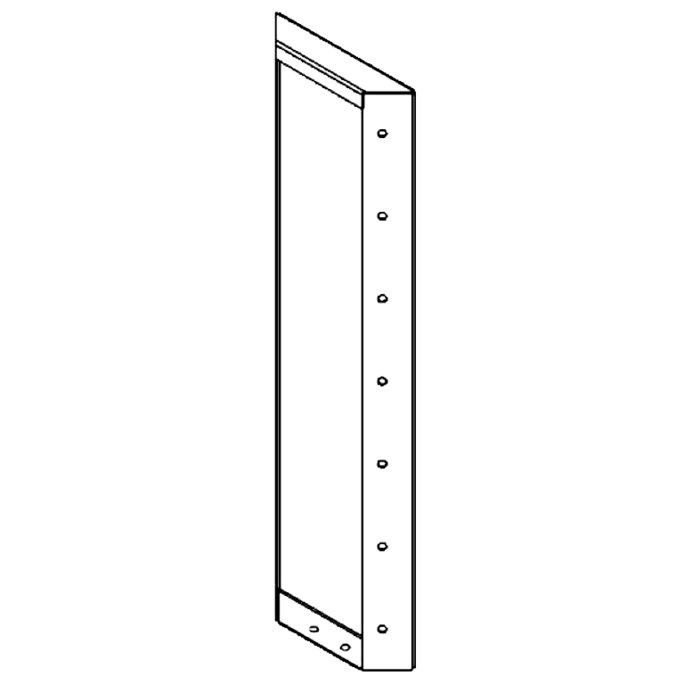 Jauhemaalipinnoitettu teräksinen paneeli 70 x 20 cm