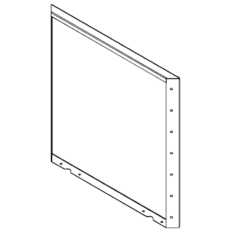 Jauhemaalipinnoitettu teräksinen paneeli 70 x 70 cm